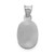 14k White Gold Our Lady of Guadalupe Semi-solid Oval Pendant K6337