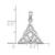 14k White Gold Celtic Trinity Knot Charm K7224W