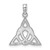 14k White Gold Celtic Trinity Knot Charm K7224W