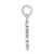 14KW White Gold Script Letter E Initial Pendant K6422WE