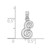 14KW White Gold Script Letter E Initial Pendant K6422WE