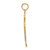 14K Textured and Cut-Out W/ Rope Frame Block Cross Charm K8407