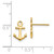 14K Anchor Post Earrings K4502