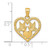 14K Doves In Heart Charm K7129