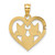 14K Doves In Heart Charm K7129