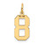14k Medium Satin Number 8 Charm LSM08