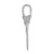 14K White Gold 3-D Arrowhead Charm K7165W