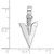 14K White Gold 3-D Arrowhead Charm K7165W