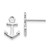 14K White Gold Anchor Post Earrings K4502W