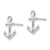 14K White Gold Anchor Post Earrings K4502W