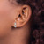 14K White Gold Anchor Post Earrings K4502W