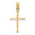 14K D/C and Polished Cross Charm K8409