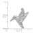 14k White Gold Polished Open-Backed Hummingbird Chain Slide K1030
