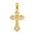 14K Polished Passion Cross W/Lace Center Pendant K5457