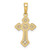14K Polished Passion Cross W/Lace Center Pendant K5457