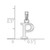 14K White Gold Polished Block Letter P Initial Pendant K6423WP