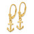 14K Mini Anchor Leverback Earrings K4503