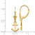 14K Mini Anchor Leverback Earrings K4503
