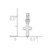14K White Gold 3-D and Polished Mini Cross Charm K8493W