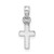 14K White Gold 3-D and Polished Mini Cross Charm K8493W