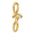 14K Polished Letter F Initial Slide K6425F