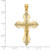 14K Textured Cut-Out Crucifix W/Budded Tips Charm K8441