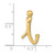 14K Polished Letter I Initial Slide K6425I