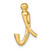 14K Polished Letter I Initial Slide K6425I