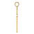 14k Beaded & Polished Cross Pendant K9891