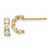 14k Madi K CZ Children's Five Stone Hoop Post Earrings GK631