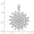14k White Gold Filigree Sun Pendant K4815