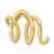 14K Polished Letter M Initial Slide K6425M