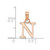14K Rose Gold Polished Block Letter N Initial Pendant K6423RN