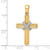 14K w/Rhodium Passion Cross Pendant K2174
