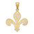 14k Filigree Fleur de Lis Pendant K4770