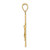14K Polished and Textured Crucifix Charm K8584