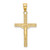 14K Polished and Textured Crucifix Charm K8584