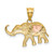 14k Yellow and Rose Gold Elephant w/Heart Charm K4865