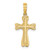 14K Cross w/ Textured Heart Edges Design Charm K8451