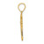 14K Cross w/ Textured Heart Edges Design Charm K8451