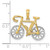 14k Two-tone 3-D Ten Speed Bicycle Charm K9161