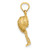 14K 2-D Textured Palm Tree Charm K7619