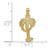 14K 2-D Textured Palm Tree Charm K7619