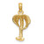 14K 2-D Textured Palm Tree Charm K7619