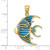 14K W/ Blue Enameled Angelfish Charm K8620