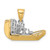 14k Two-Tone 3-D Airboat Charm K9154