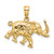 14K 3-D Elephant Profile w/ Tusk Charm K6519