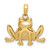 14K Textured Sitting Frog Charm K6475