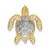 14K Two-Tone Turtle Pendant Slide K4881