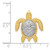 14K Two-Tone Turtle Pendant Slide K4881